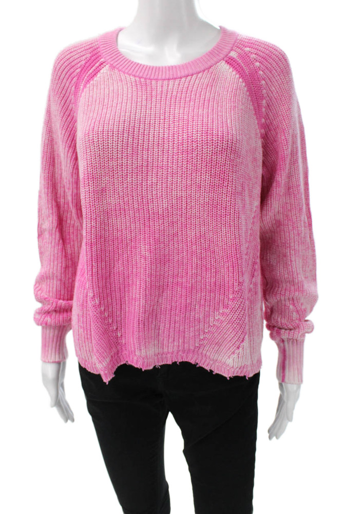 Cotton By Autumn Cashmere Women Pink Pullover Sweater Size LFree Shipping in US $100+ Orders | $6.95 Orders Below
