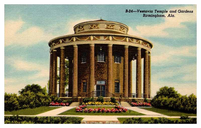 Postcard CHURCH SCENE Birmingham Alabama AL m/09 AQ6305