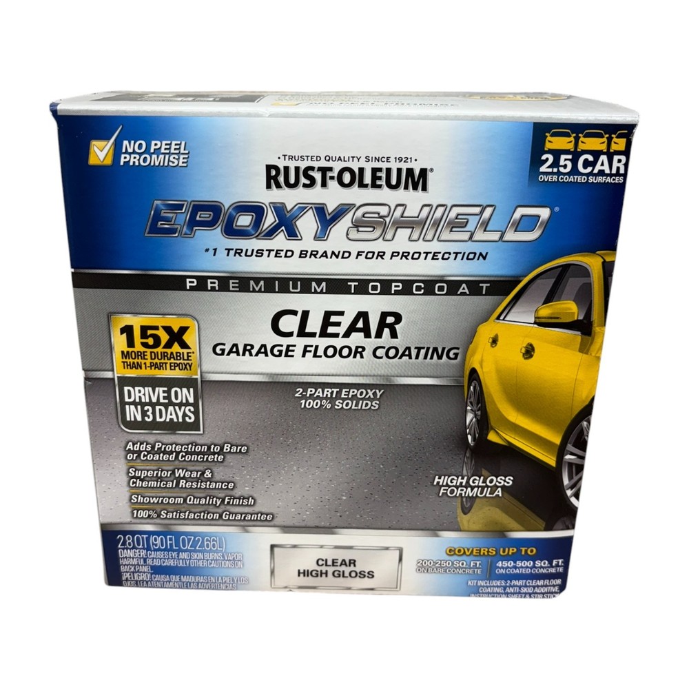 Rust-Oleum 292514 High Gloss Clear Indoor Premium Floor Coating Kit 90 oz.