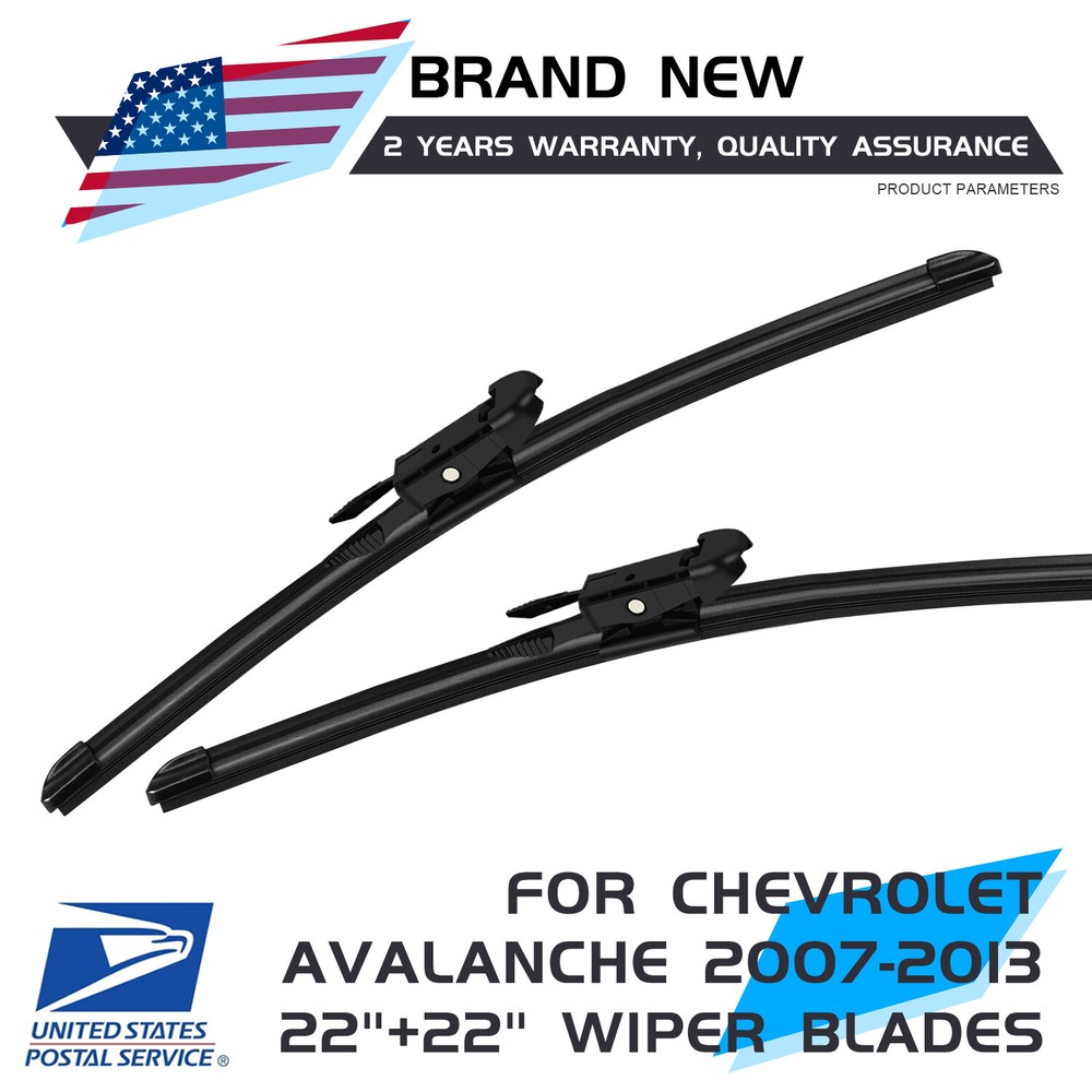 Chevrolet Avalanche 07-09 Silverado 07-13 Front Windshield Wiper Blades Set
