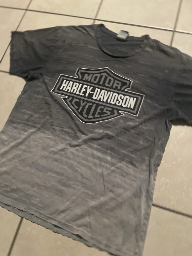 Vintage Harley Davidson Logo Shirt L Black Grey T Shirt California Tie Dye Mens
