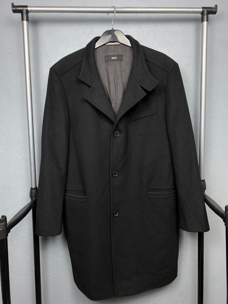 Hugo Boss Vintage Mens Wool Coat Jacket Size L