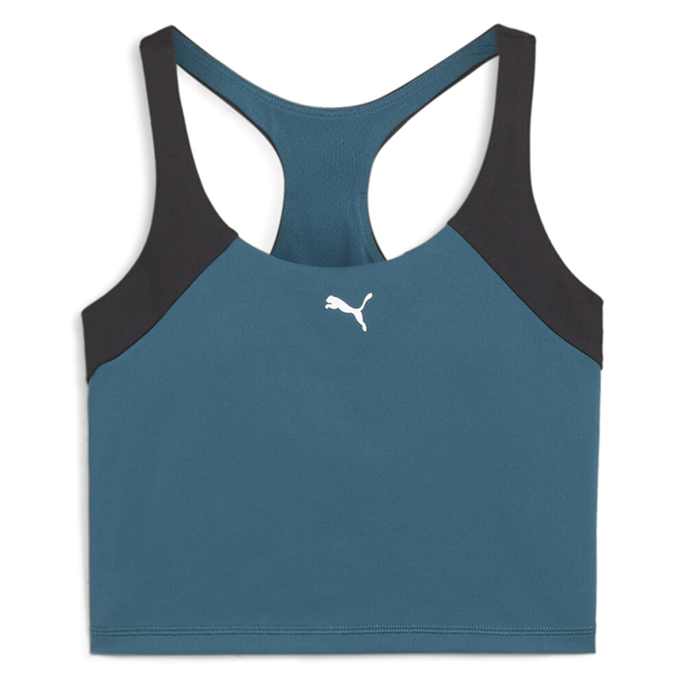 Puma Train All Day 2:1 Scoop Neck Tank Top Womens Green Casual  Athletic 5248298