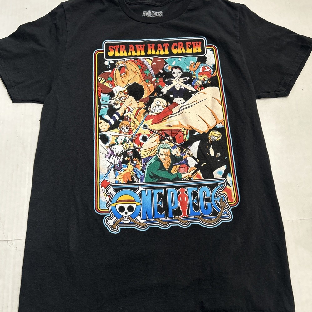 One Piece Anime Graphic T-Shirt Men’s Size M Black “straw Hat Crew”
