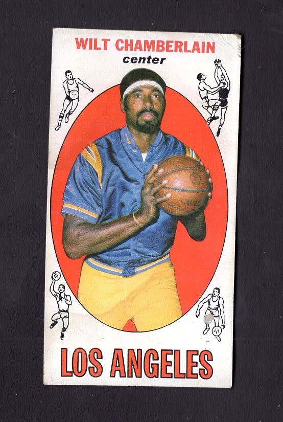 1969 Topps #1 Wilt Chamberlain Poor Condition LA Lakers Free Shipping