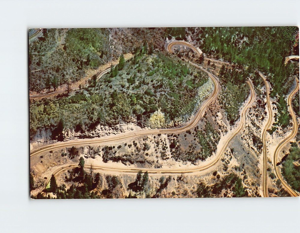 Postcard Famous Oak Creek Canyon Switchback Road Arizona USA