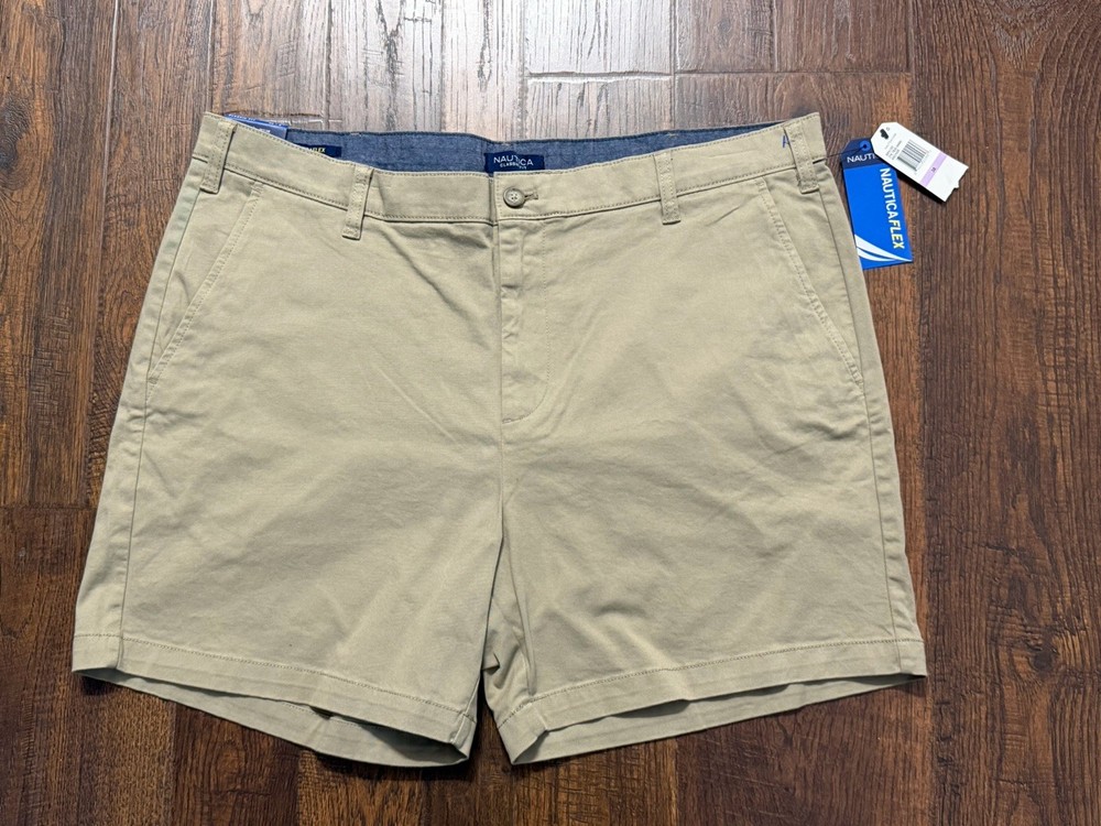 Nautica NWT 6” Classic Fit Clipper Short Men’s 38 Chino Deck Shorts Casual Golf