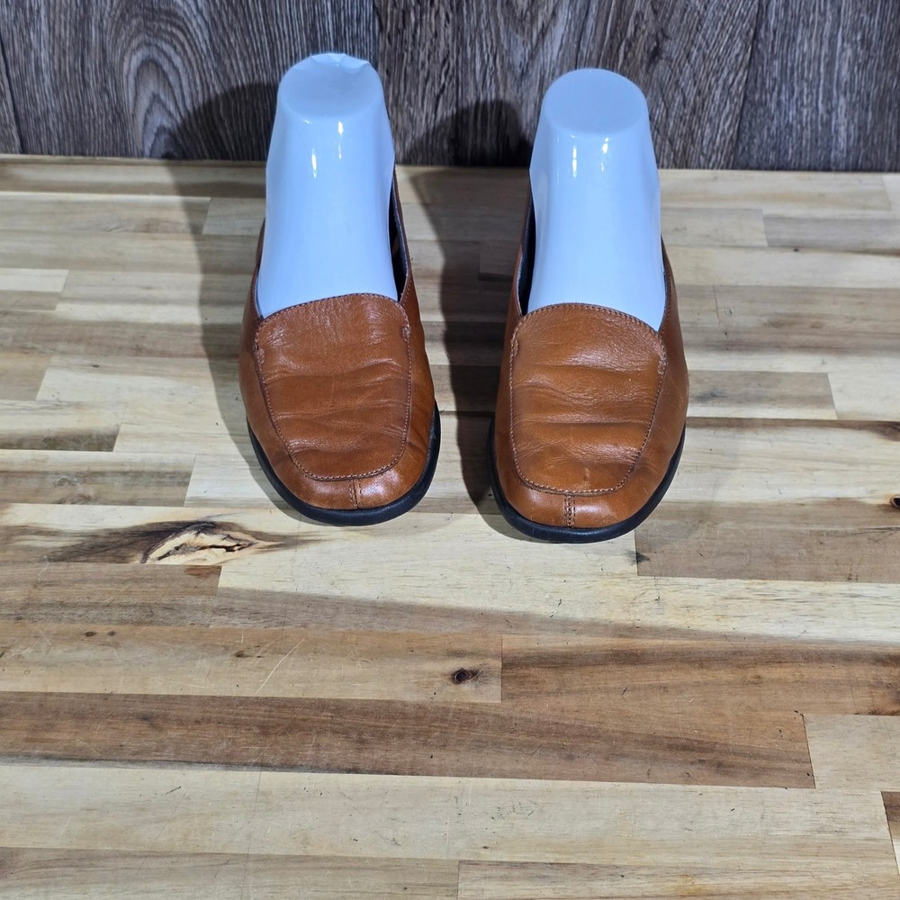 Aerosoles 8B Tan Brown Leather Slip On Comfort Loafer Moccasin Shoes