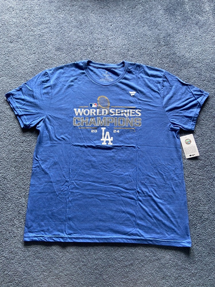 Fanatics Los Angeles Dodgers 2024 World Series Champions Locker Room Shirt 2XL