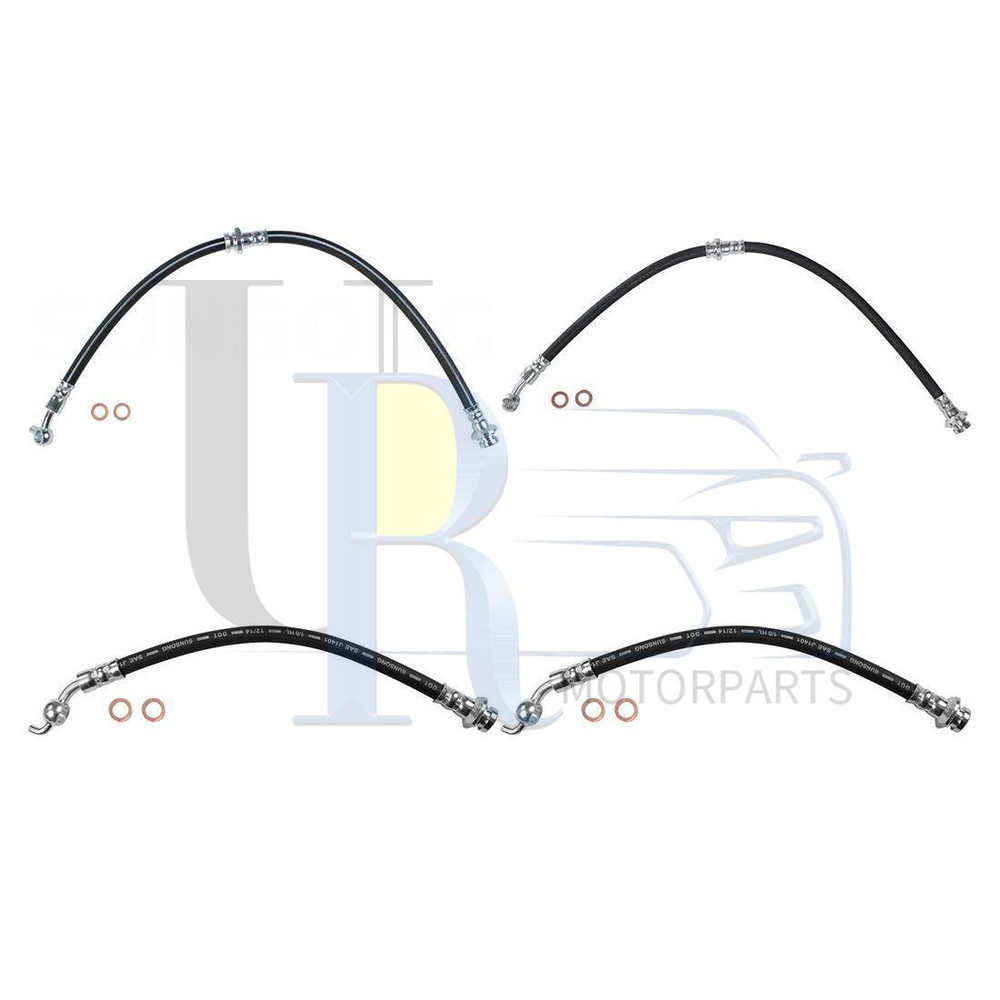 Sunsong 4x Rear Front Brake Hydraulic Hose for Nissan Altima 2007-2011 2012 2013