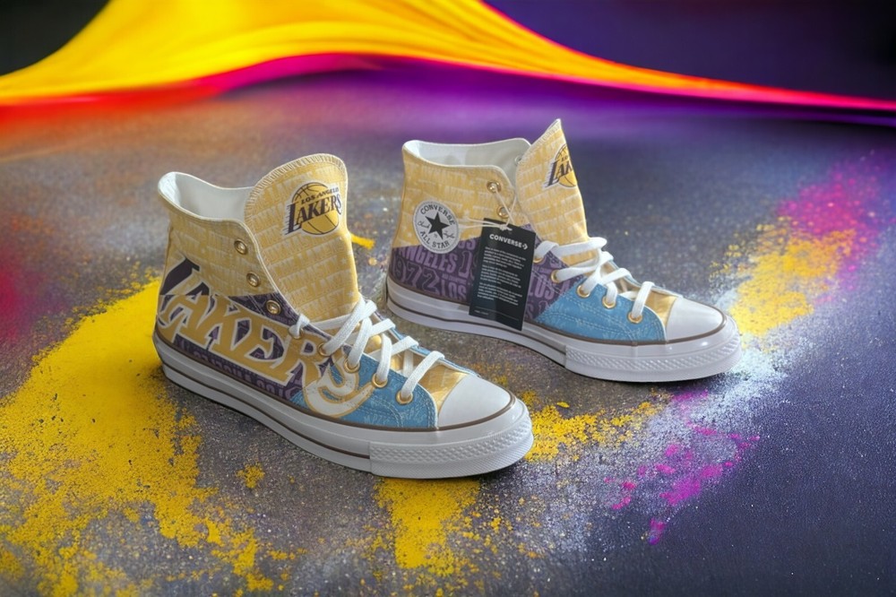 Size 10  Converse LA Lakers All Star 70 NBA Chuck 70's Rare Very Hard To Find