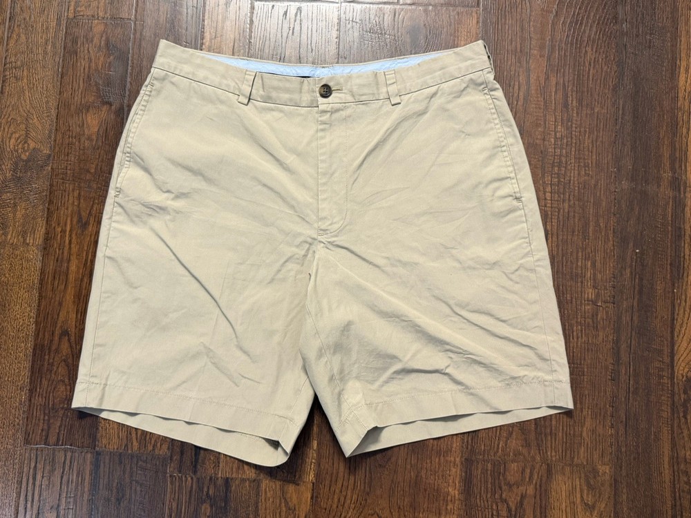 Brooks Brothers 8” Supima Cotton Chino Shorts Mens 36 Khaki Lightweight Preppy