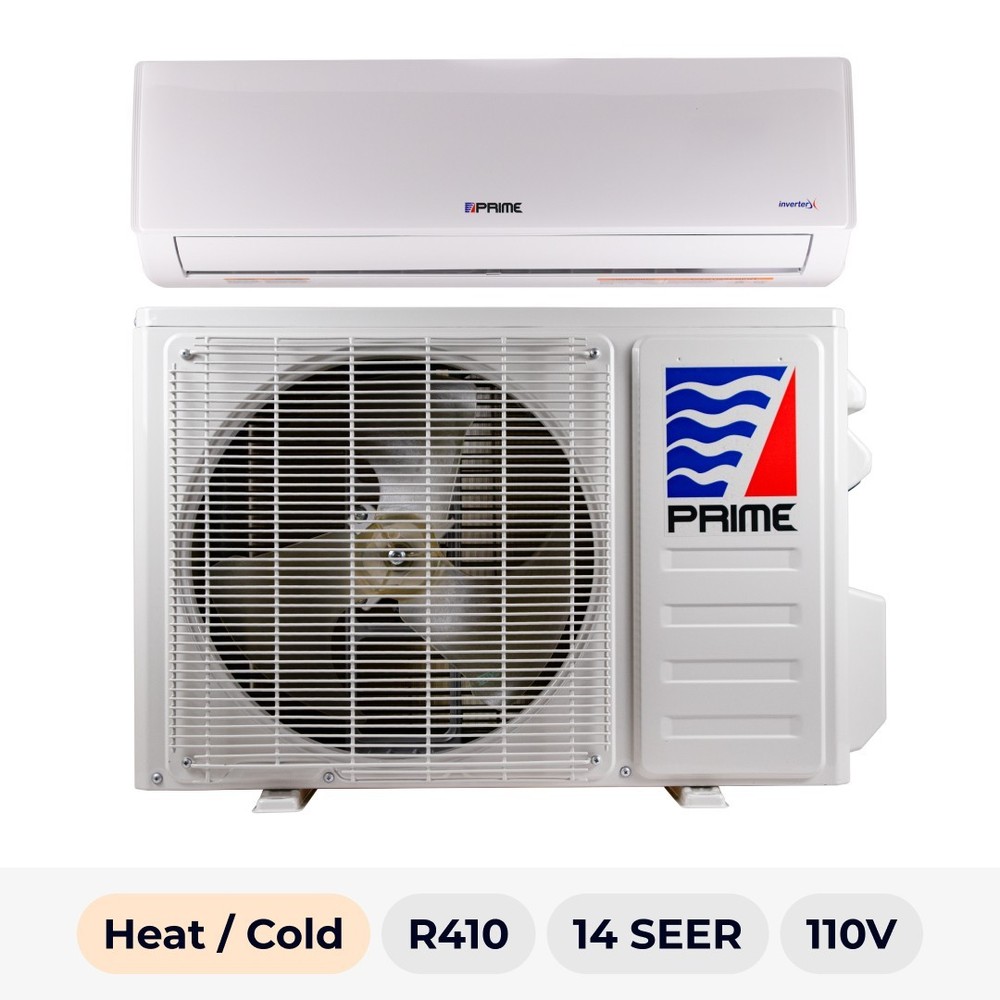 12,000 BTU Ductless Mini Split AC Heat Pump with WiFi, 14 SEER, 110V, R-32, Includes Installation Kit