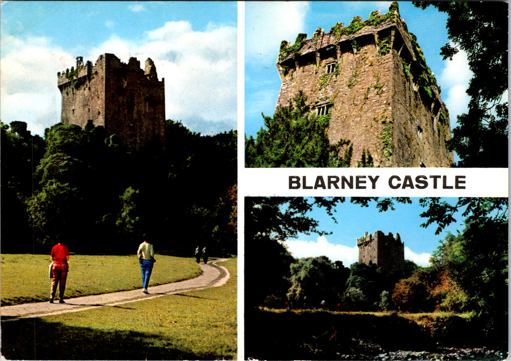 Vintage Postcard Ireland Blarney Castle Cork County Multi View