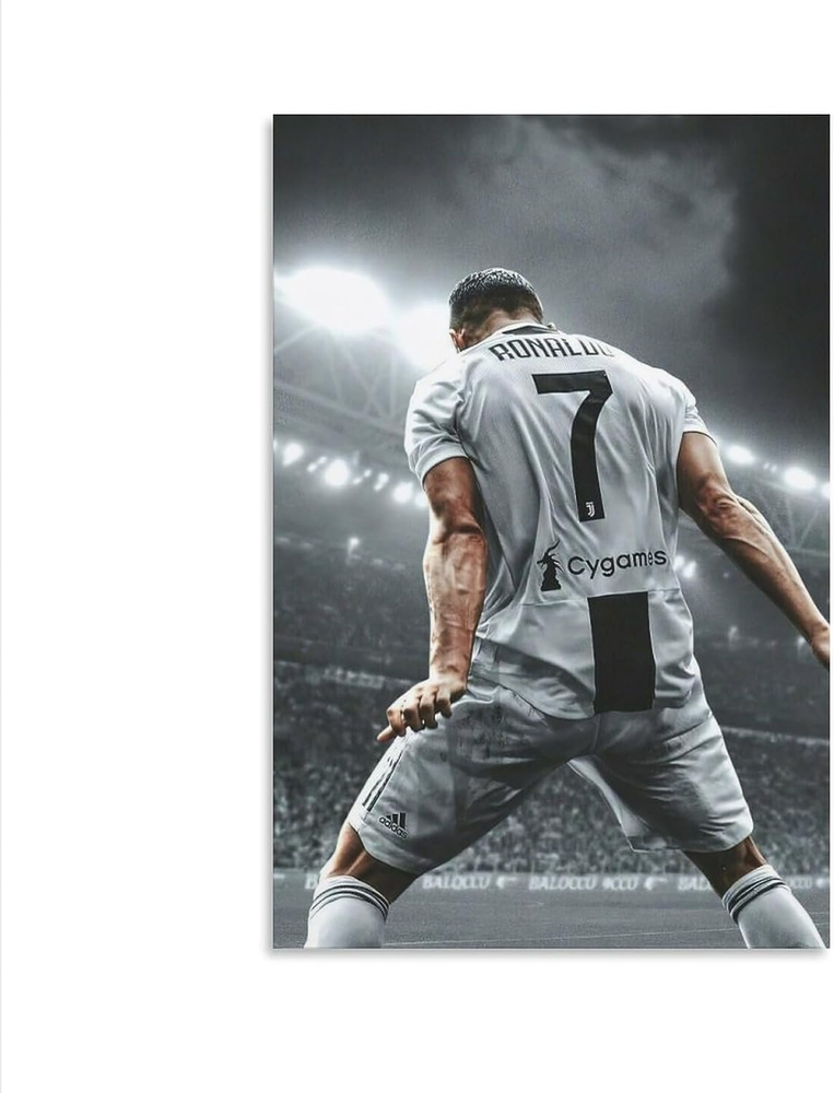 FANCHUANG CR Poster Quote Football Canvas Prints Wall Art for Rooms Unframe-Styl