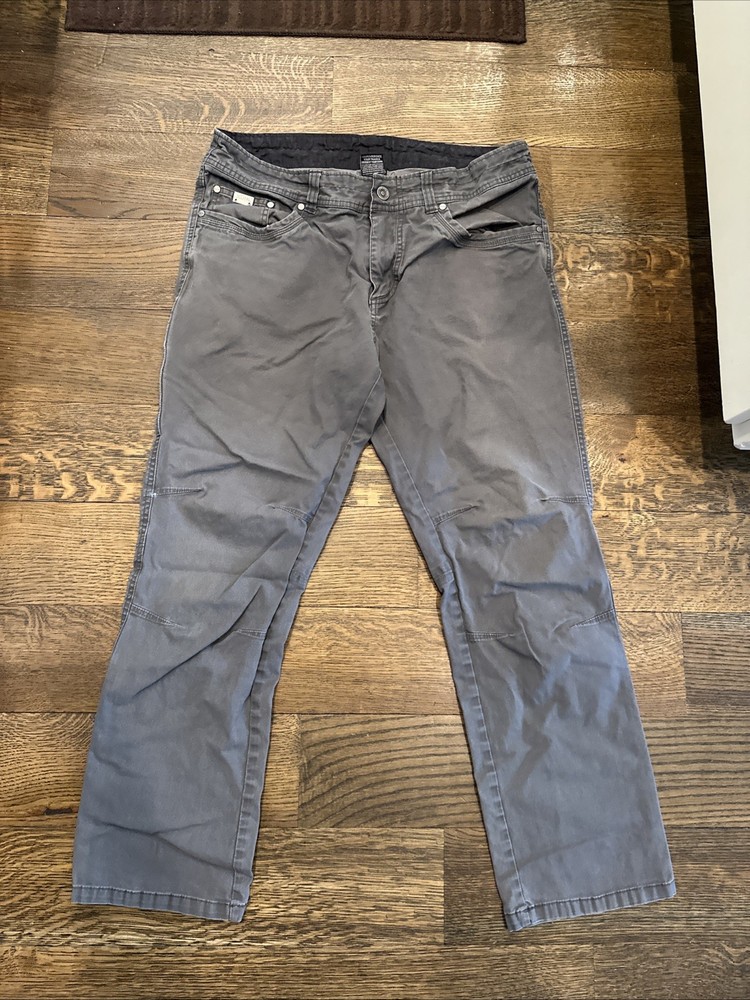 KUHL Rydr Lean Men’s Pants Vintage “Patina Dye” 36x30 Dark Gray Hiking Outdoors