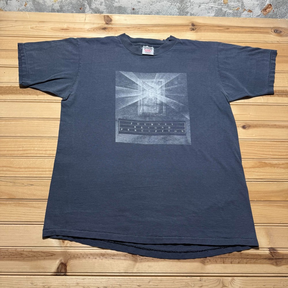 Vintage 90s Journey Beyond Perception Abstract Surreal Graphic T-Shirt USA - XL-image
