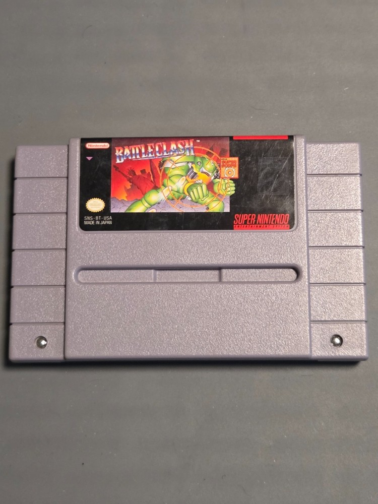 Retro Super Nintendo SNES Battleclash Authentic Game - Tested & Working