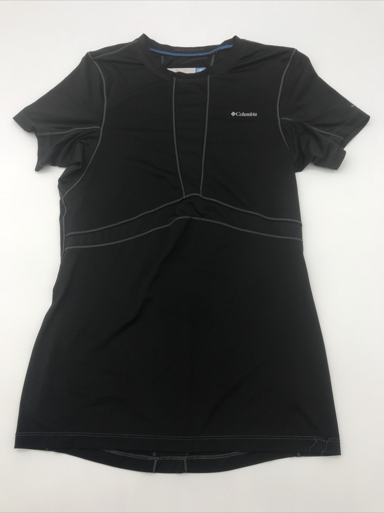 Columbia Omni Freeze Ice T-Shirt Women Small Black Solid Logo …#22248