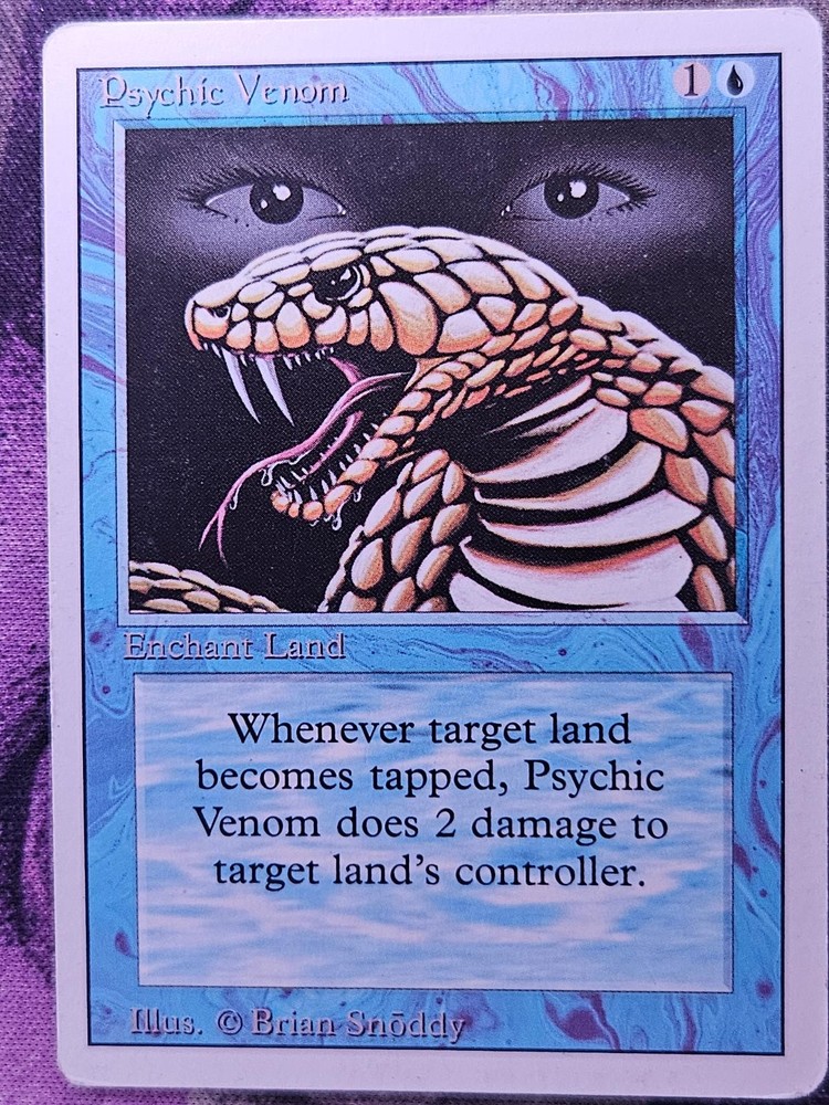 Psychic Venom Common Revised Edition Magic: The Gathering Moderately Played