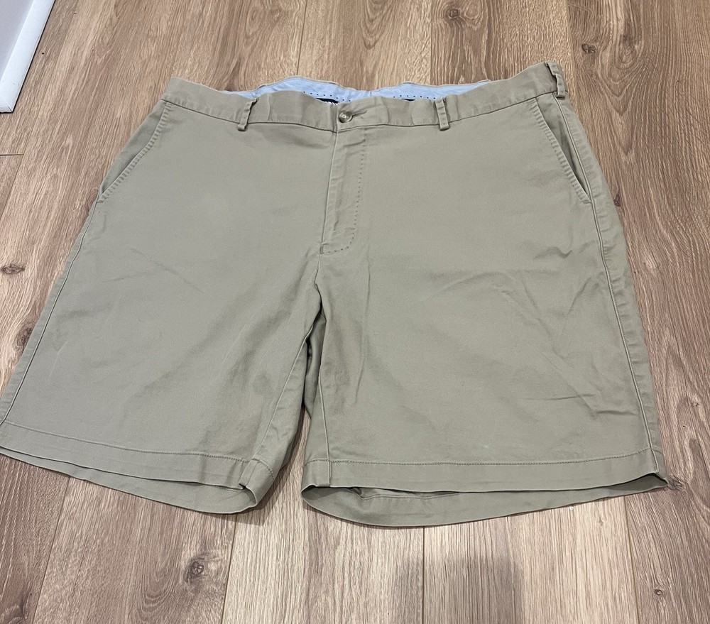 Peter Millar Crown Comfort Shorts Mens 38 Beige khaki Golf Chino Pants