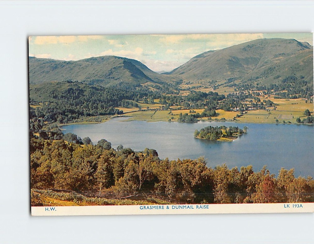 Postcard Grasmere and Dunmail Raise Cumbria England United Kingdom Lake District