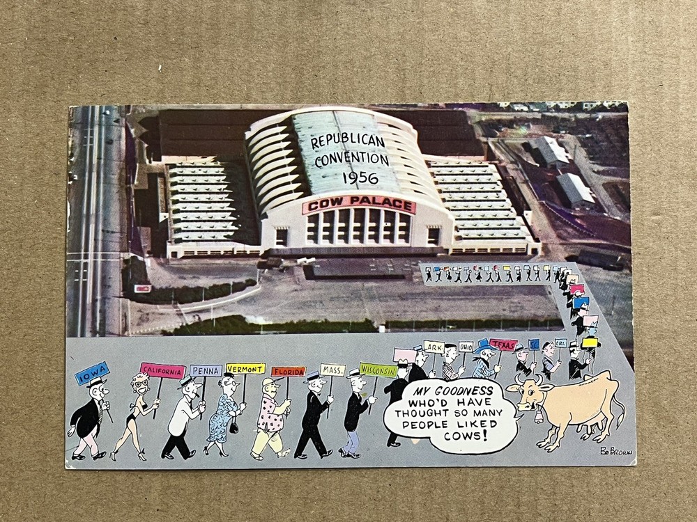 Postcard San Francisco California 1956 Cow Palace Republican National Convention