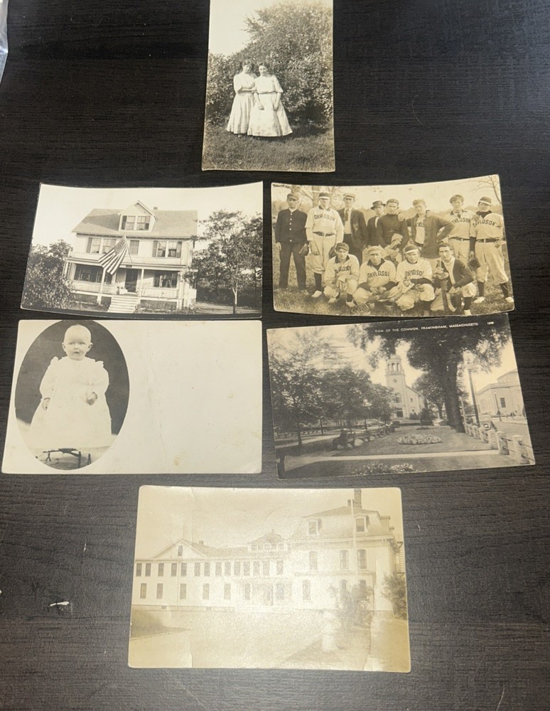 Lot Of 6 Vintage Black And White Postcards