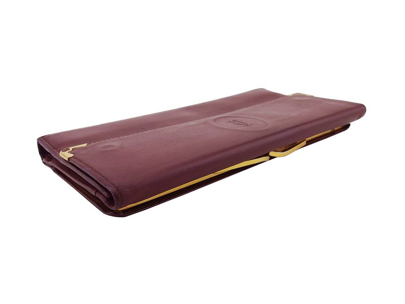 CARTIER Purse Bordeaux gold Women Authentic secondhand