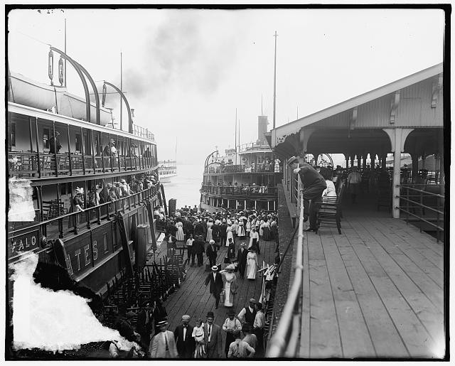 Photo:Eastern States ferry at the dock, probably Detroit, Mich.