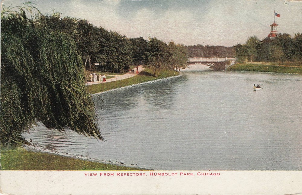Circa 1908 View From Refectory Humboldt Park Chicago Illinois #289 Postcard