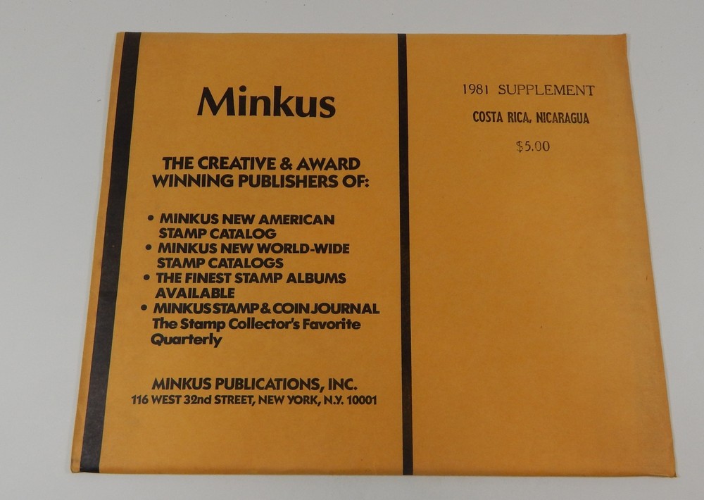 Minkus Costa Rica, Nicaragua 1981 Supplement Stamp Album Pages