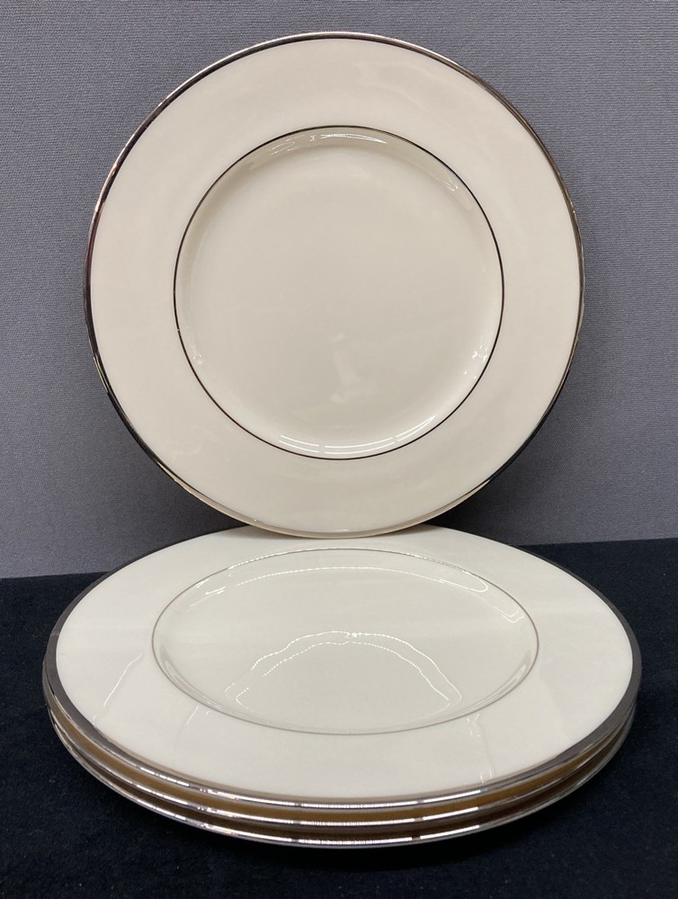 Lenox Montclair Platinum Trim Salad Dessert Plates 8.25” Set of 4