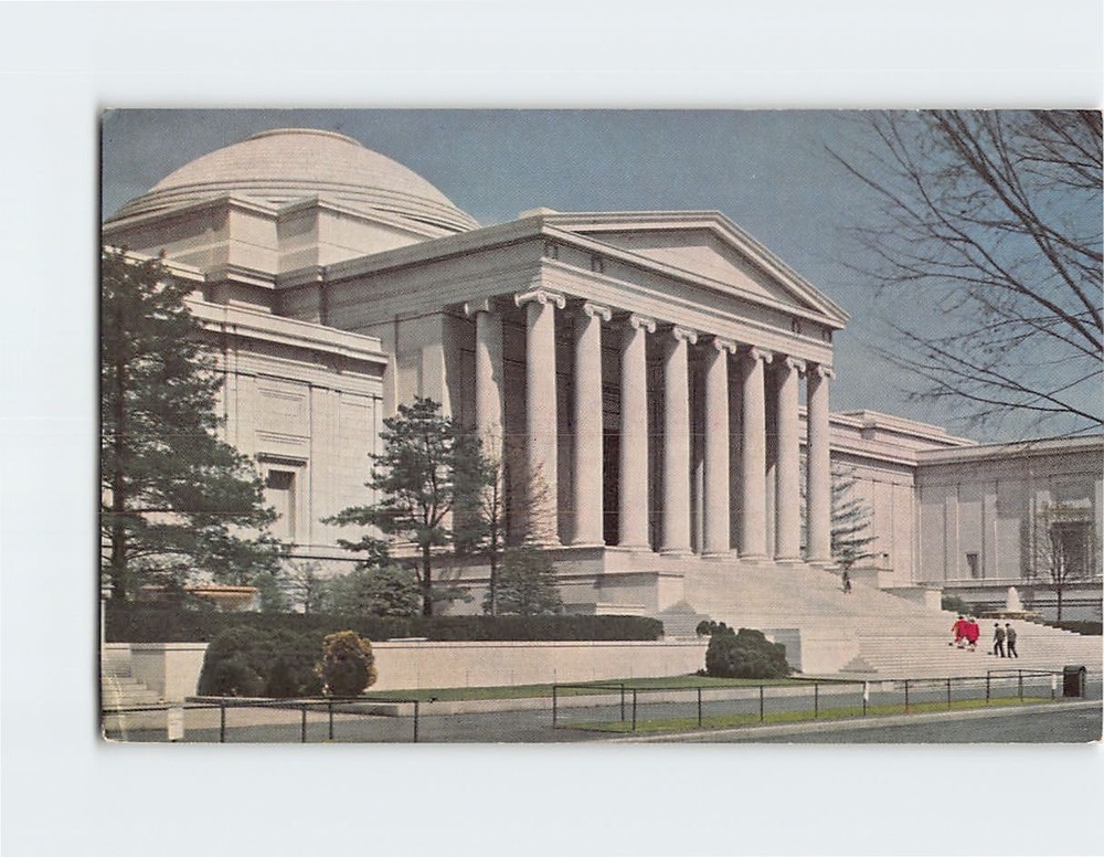 Postcard View of Mall Entrance The National Gallery of Arts Washington DC