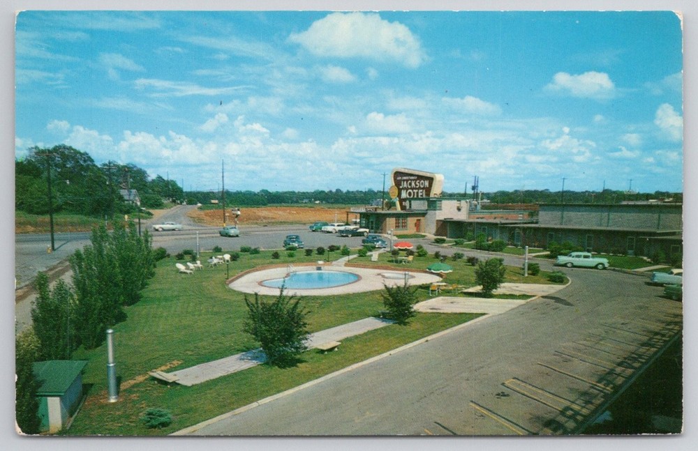 Vintage JACKSON MOTEL Murfreesboro TN Postcard - Chrome AAA Quality Courts