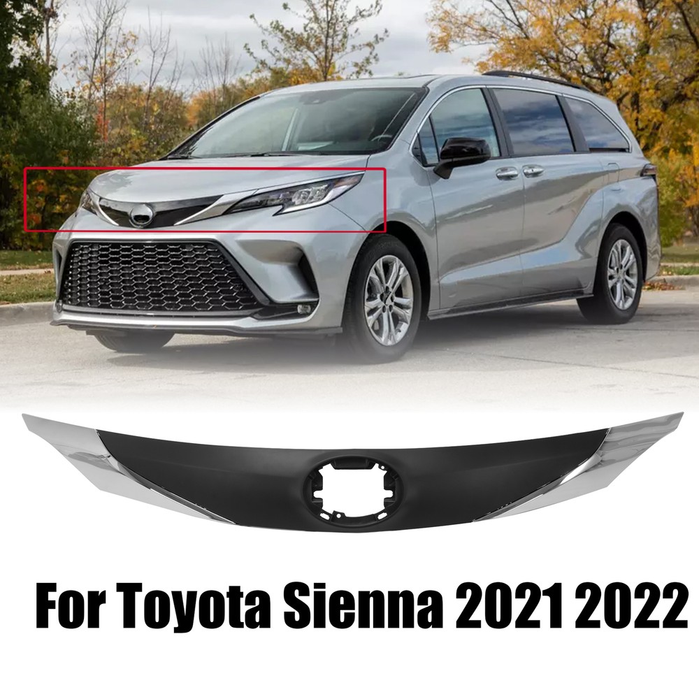 Black Front Hood Bumper Grille for 2021-2022 Toyota Sienna 5311408070