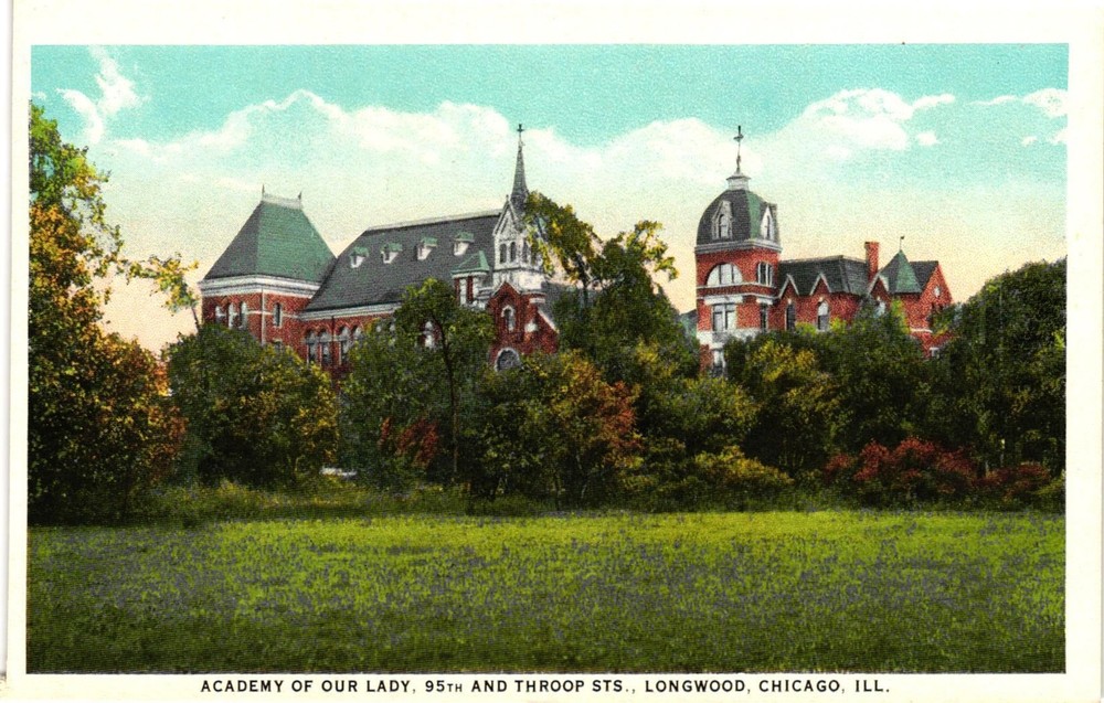Vintage Postcard- Academy of Our Lady, Longwood, Chicago, IL.-image
