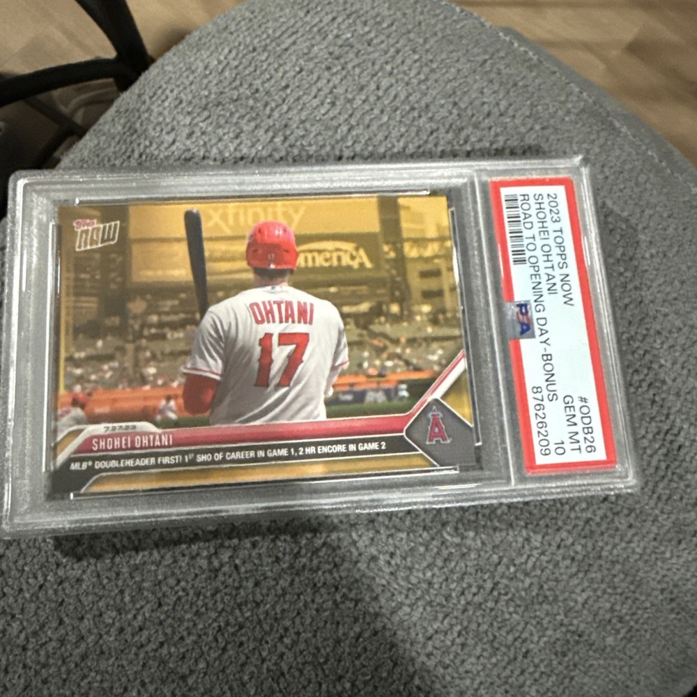 PSA 10 Shohei Ohtani 2023 Topps Now Road To Opening Day Bonus Card #ODB-26