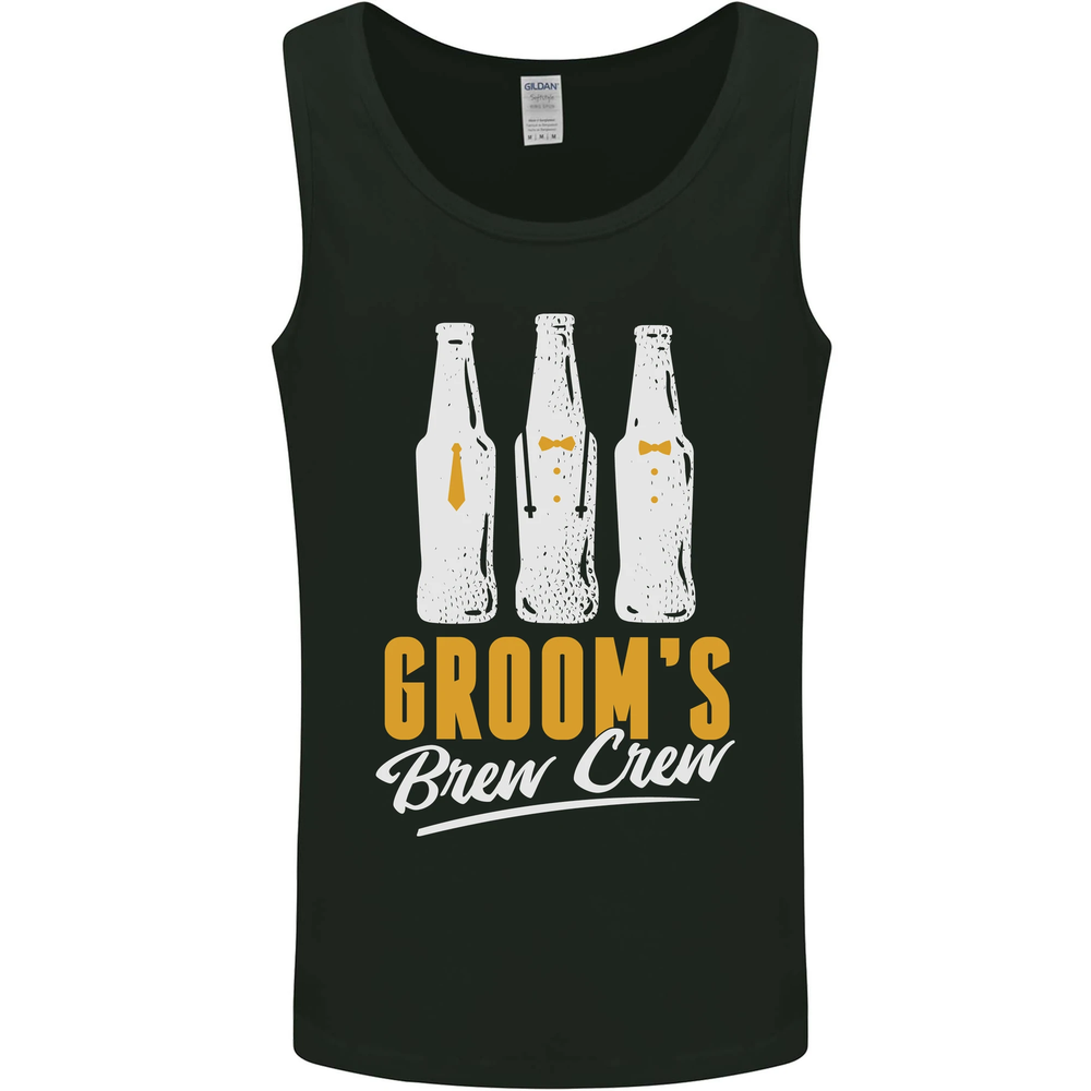 Grooms Brew Crew Beer Mens Vest Tank Top