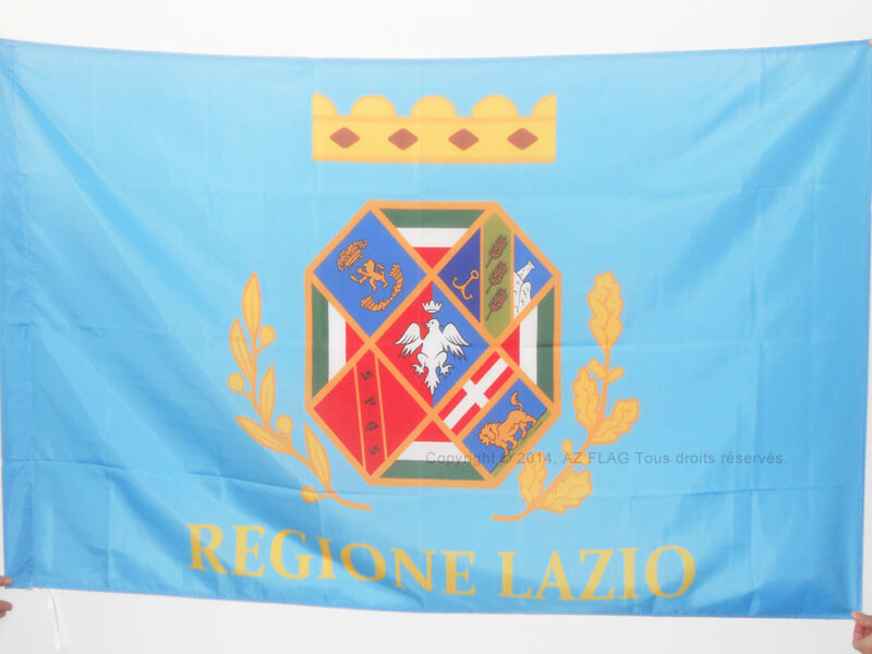 LAZIO FLAG 3' x 5' for a pole - ITALY - ITALIAN REGION FLAGS 90 x 150 cm - BANNE