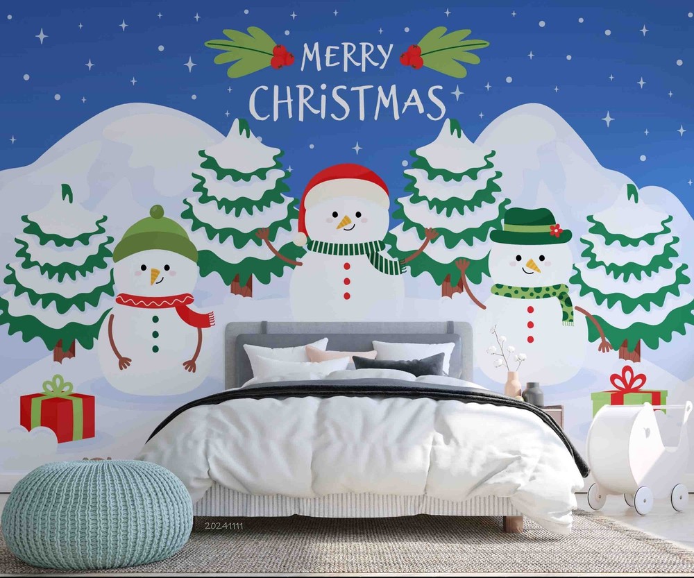 3D Christmas Illustration Wall Murals Wallpaper Murals Wall Sticker 30