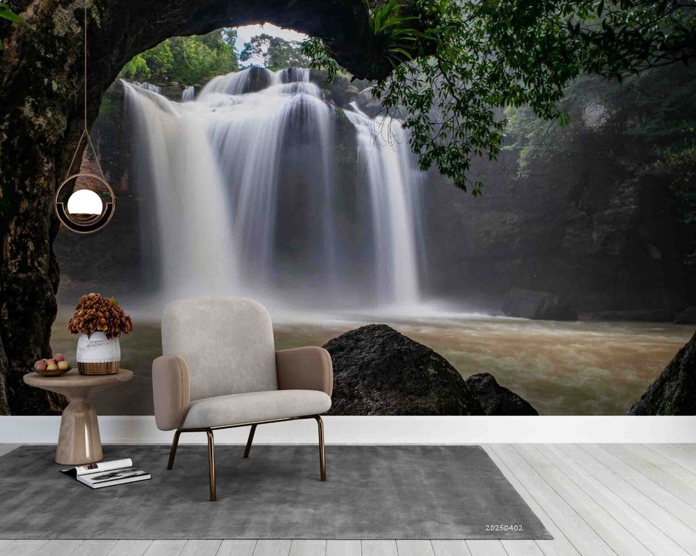 3D Waterfall Nature Landscape Wallpaper Wall Murals Removable Wallpaper
