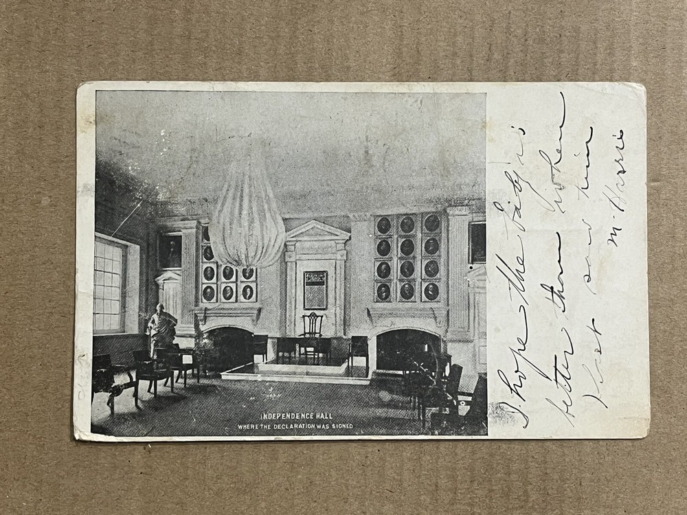 Postcard Independence Hall Declaration Of Independence Philadelphia PA UDB 1906