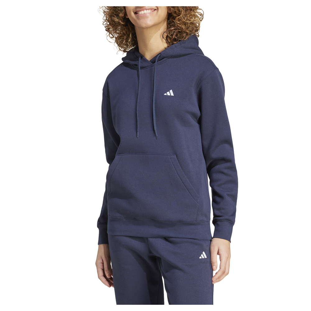 adidas Essentials Small Feel Cozy Pullover Hoodie Womens Blue Casual Outerwear I