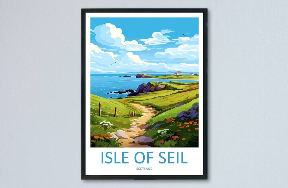 Isle Of Seil Travel Print Wall Art Isle Of Seil Wall Hanging Home Dcor Isle Of