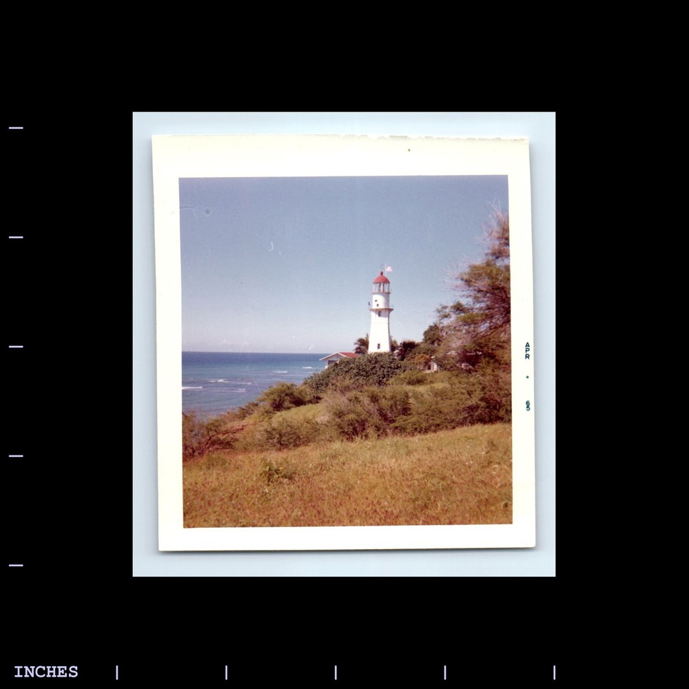 Square Color Photo LIGHTHOUSE DIAMOND HEAD HONOLULU HAWAII