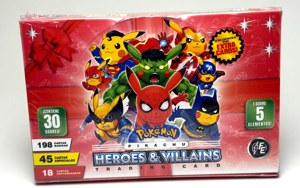 2025 BOX POKEMON PIKACHU COSPLAY 2 Heroes & Villains FE Cards 30 Sealed Packs #3