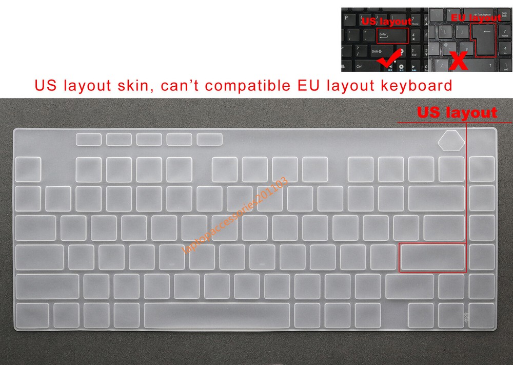US Keyboard Skin Cover for Asus ROG Strix 15.6 inch G533 G533Q G533QS laptop
