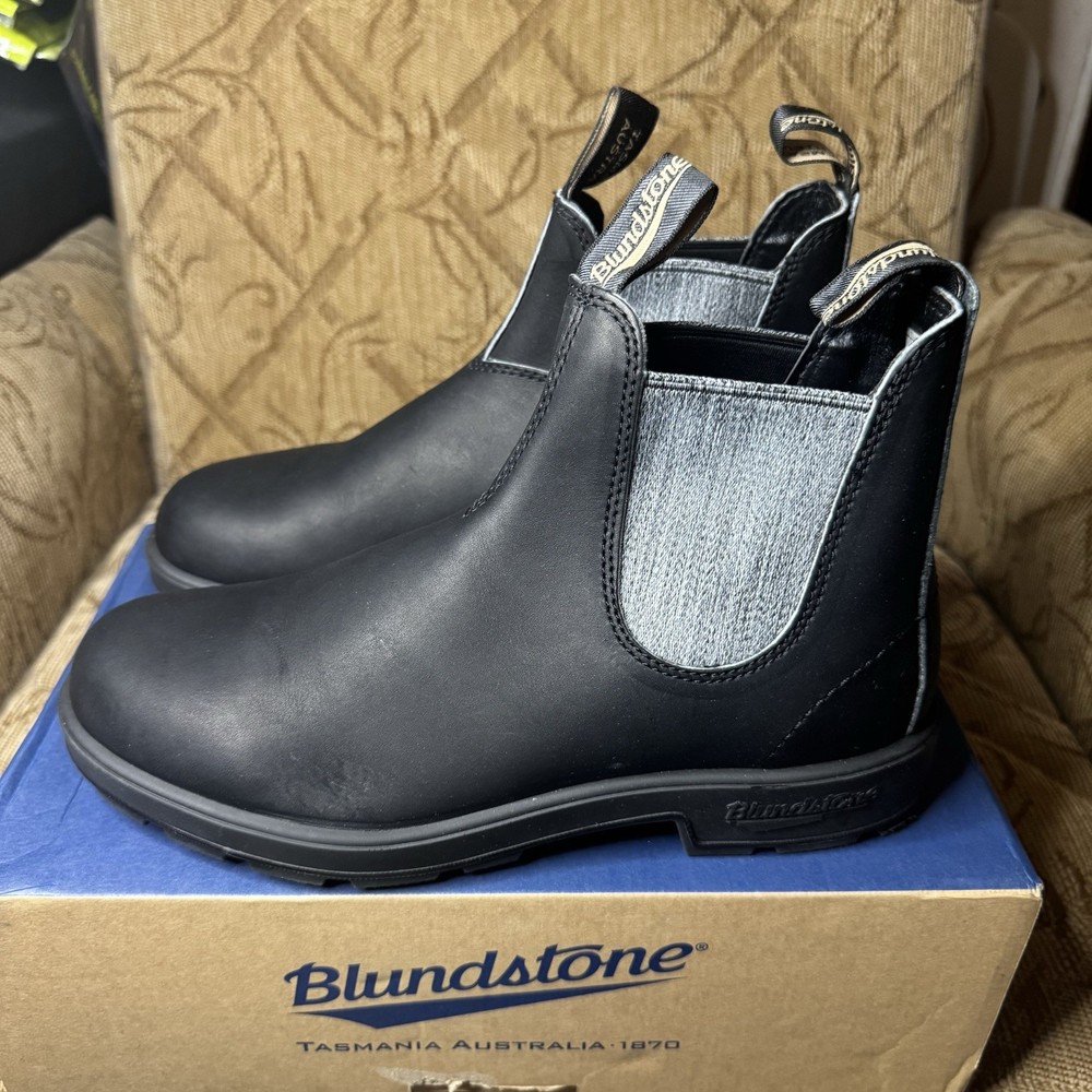 Blundstone BL1914 Original 500 Chelsea Boot Black Grey Wash Size 9 5 Excellent Condition