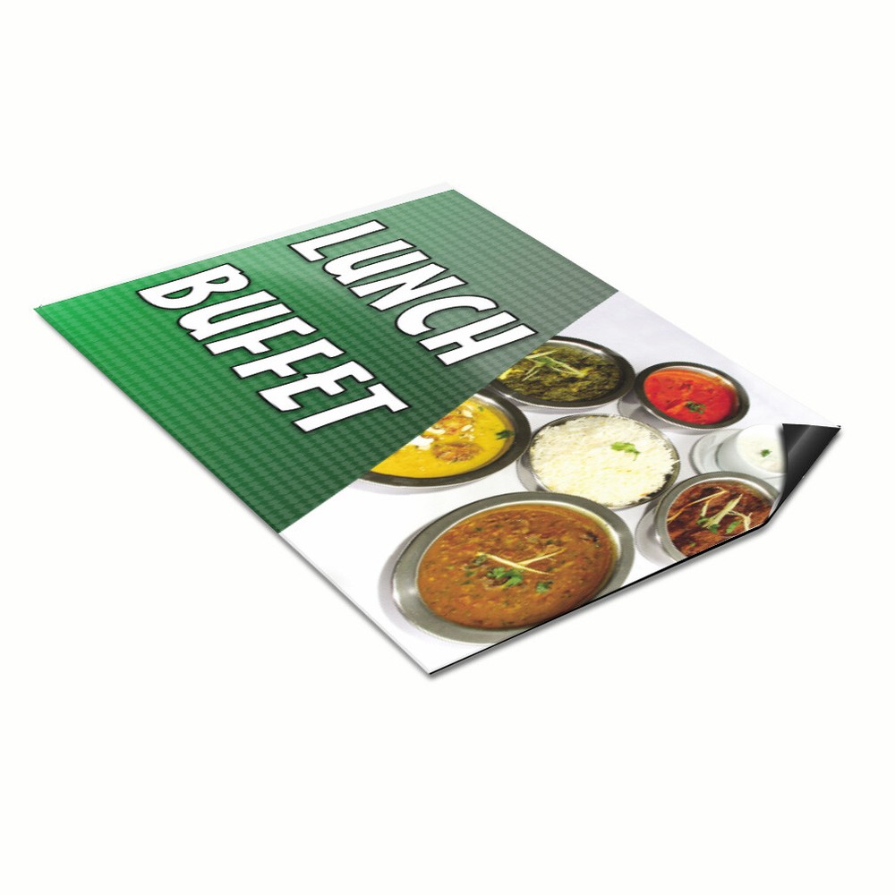 Car Magnet Set of 2 Lunch Buffet Restaurant Cafe Bar Industrial Sign